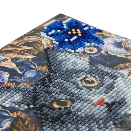 "Cat and Flowers" Crystal Card Kit