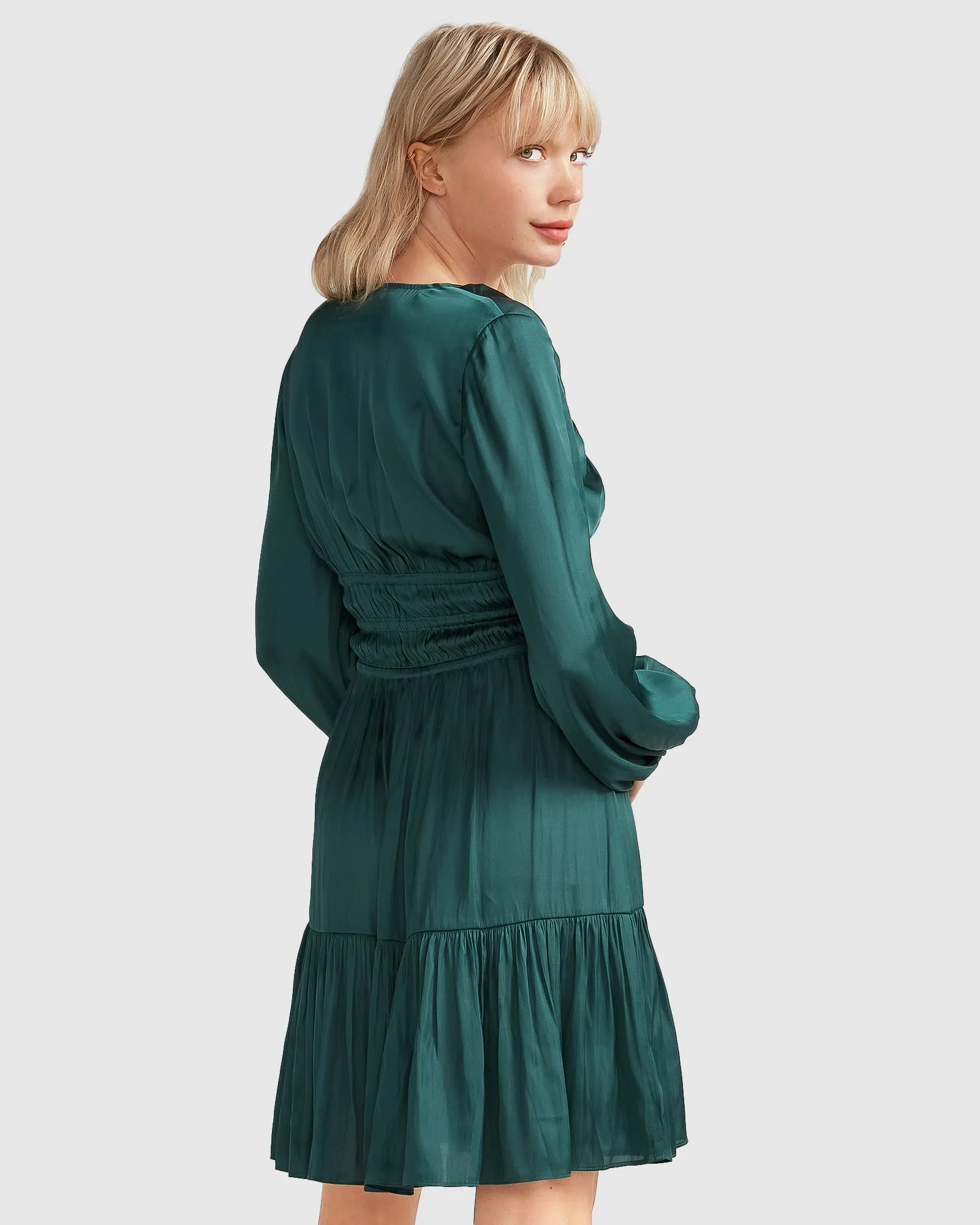 Serendipity Long Sleeve Dress - Dark Green
