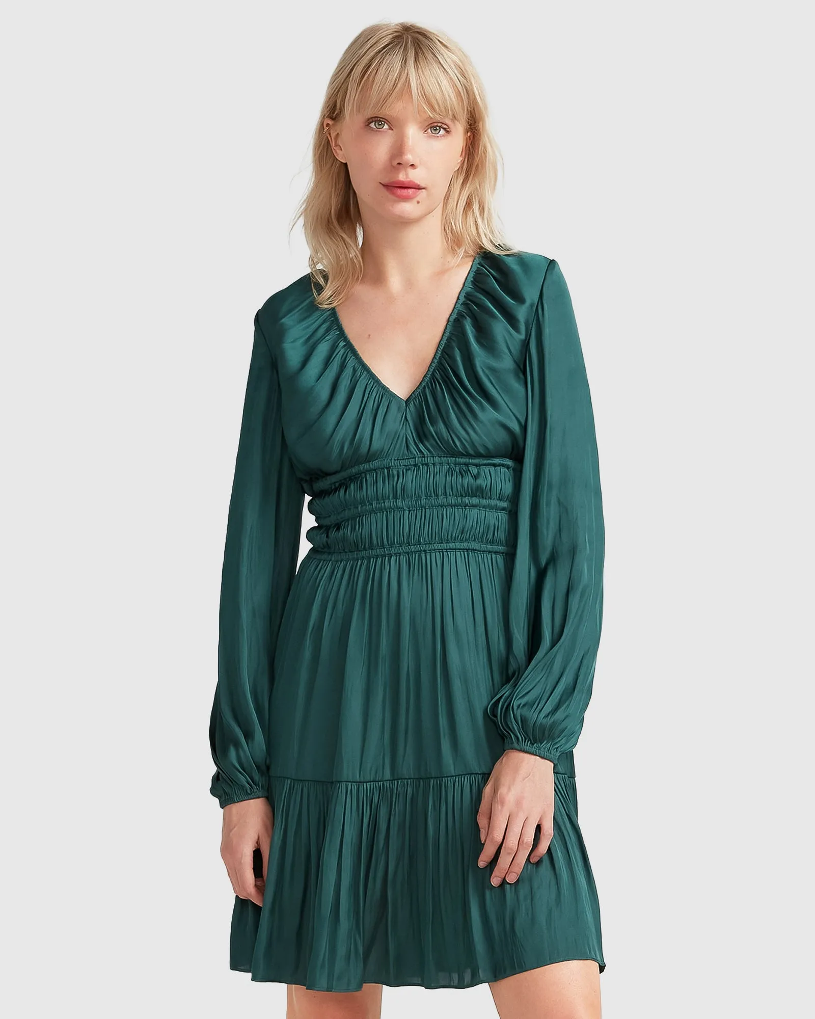 Serendipity Long Sleeve Dress - Dark Green