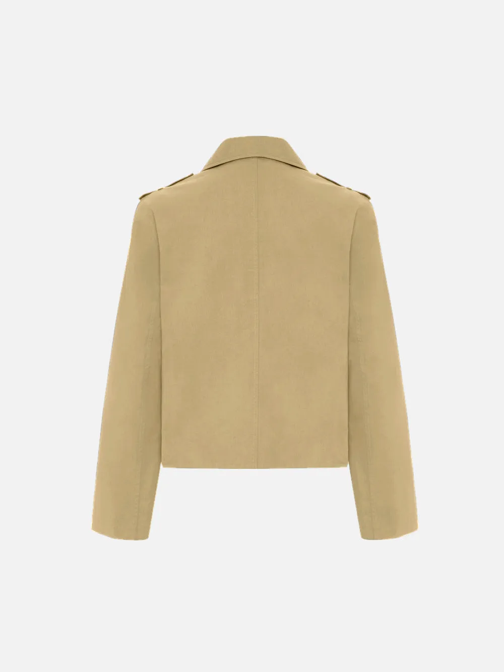 Short Trench Jacket -- Khaki