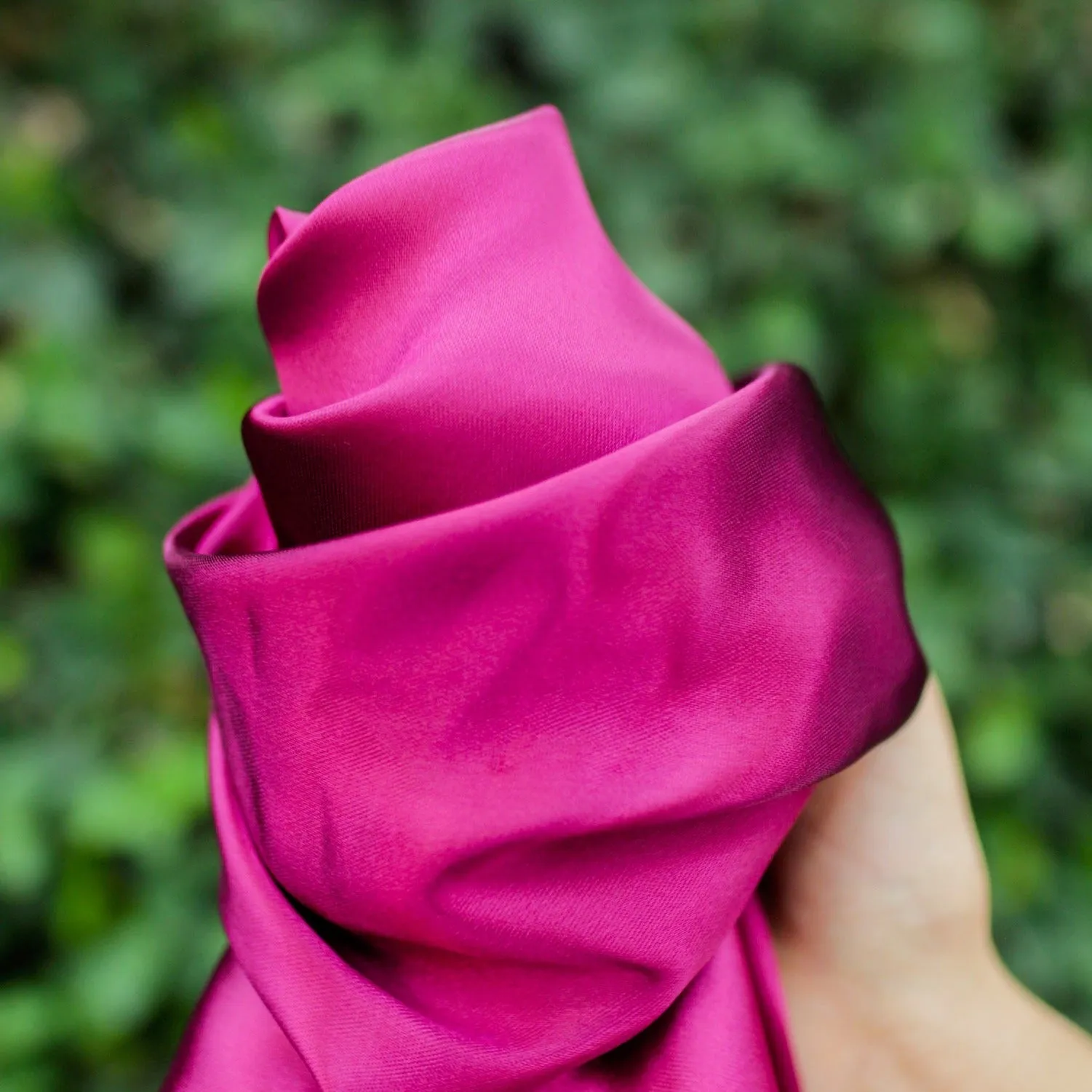Silky Smooth Cranberry Satin Lining - Remnant