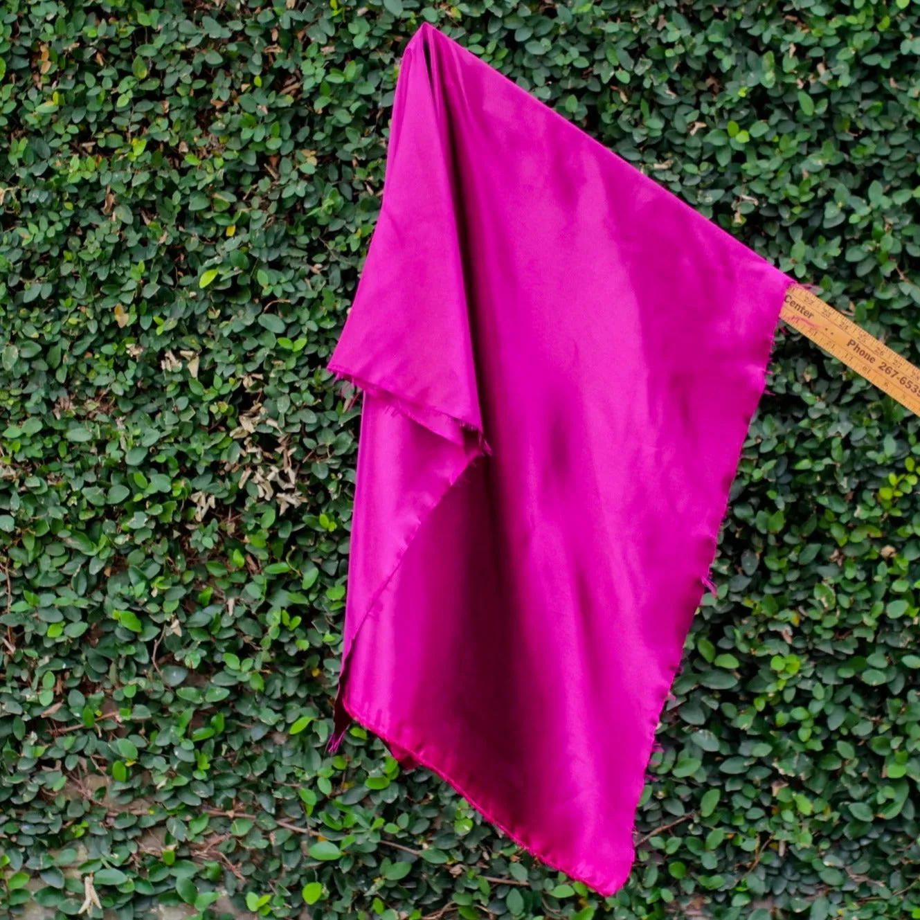 Silky Smooth Cranberry Satin Lining - Remnant