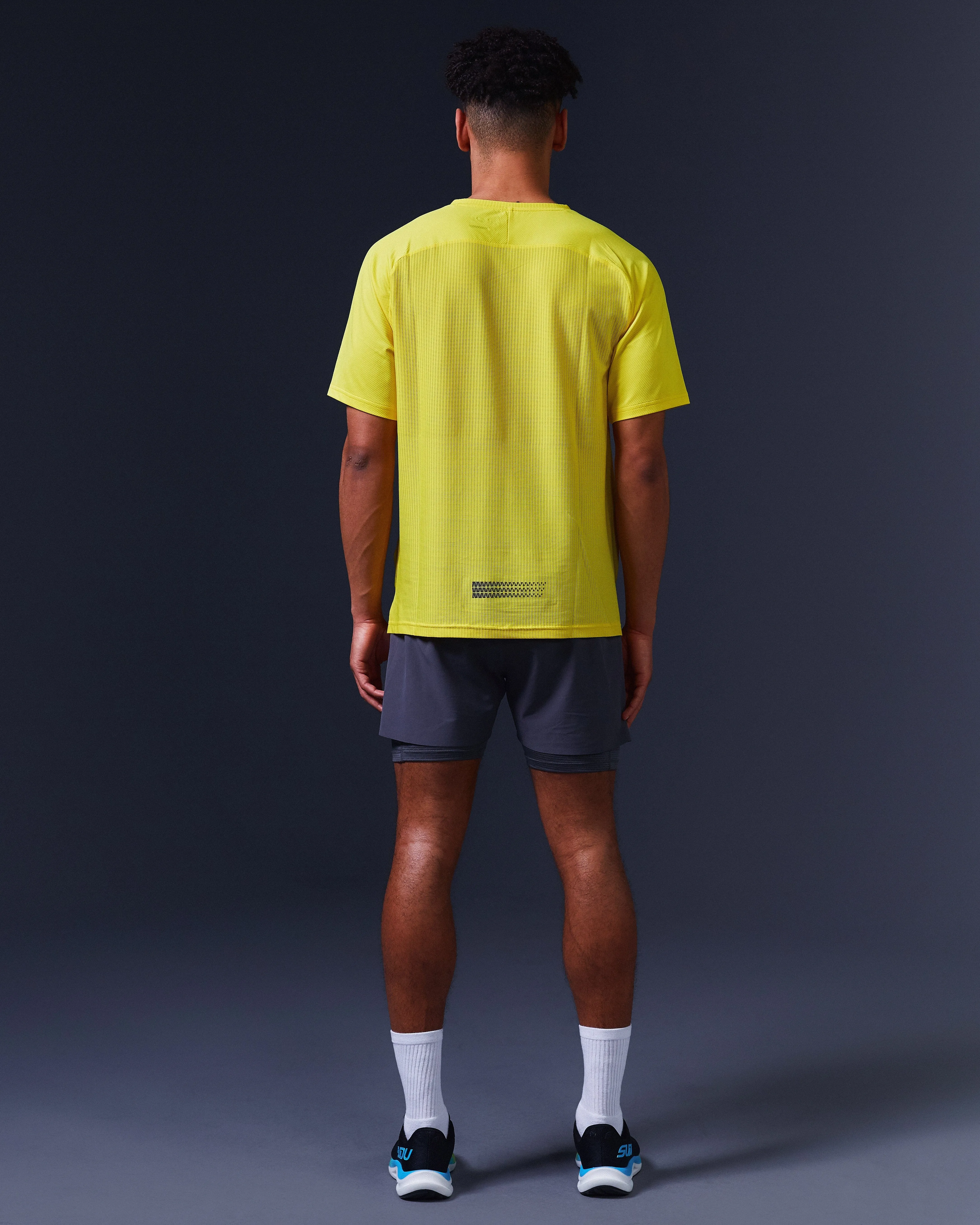SRT SS 01 Run Short Sleeve T-Shirt - Yellow/Grey