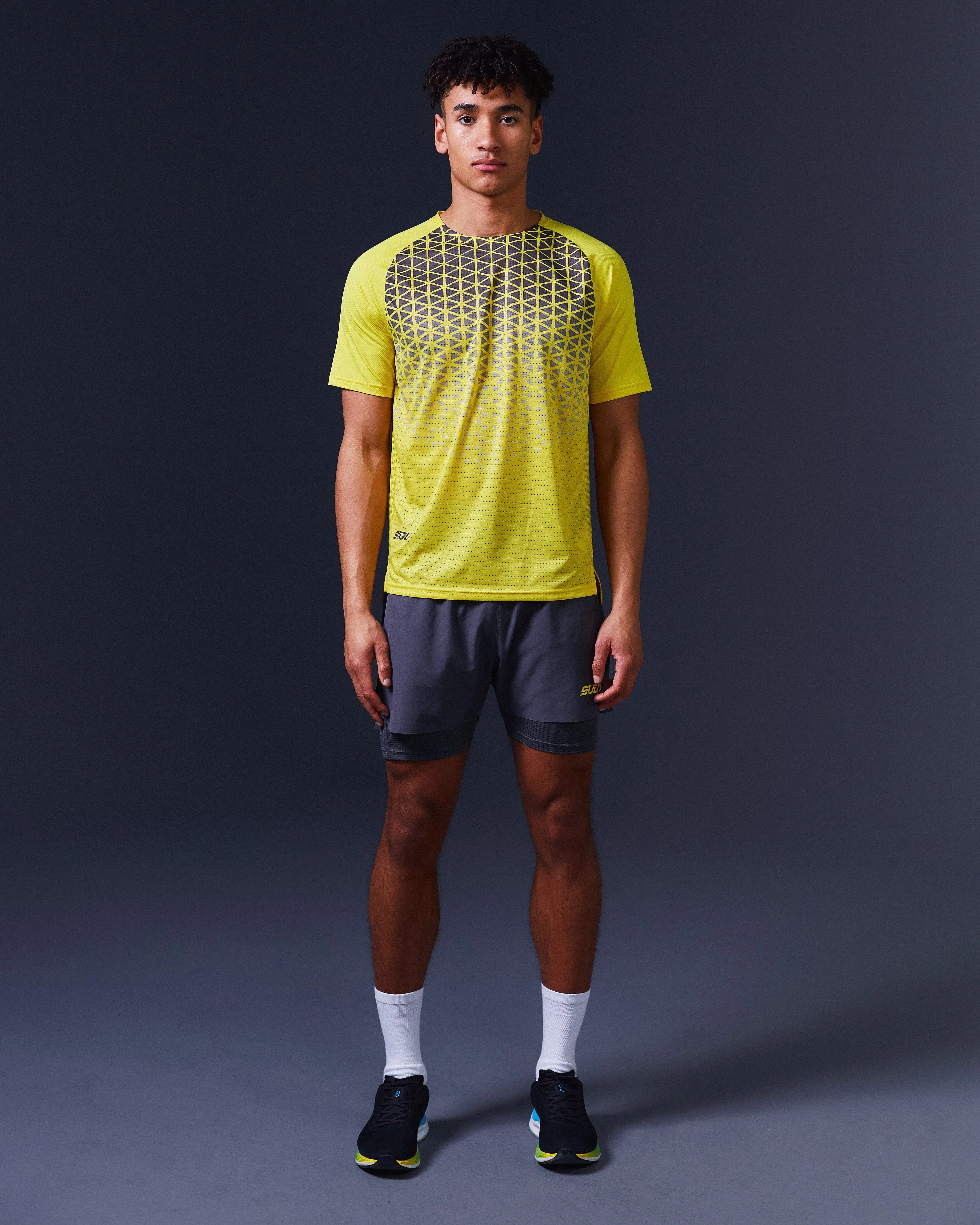 SRT SS 01 Run Short Sleeve T-Shirt - Yellow/Grey