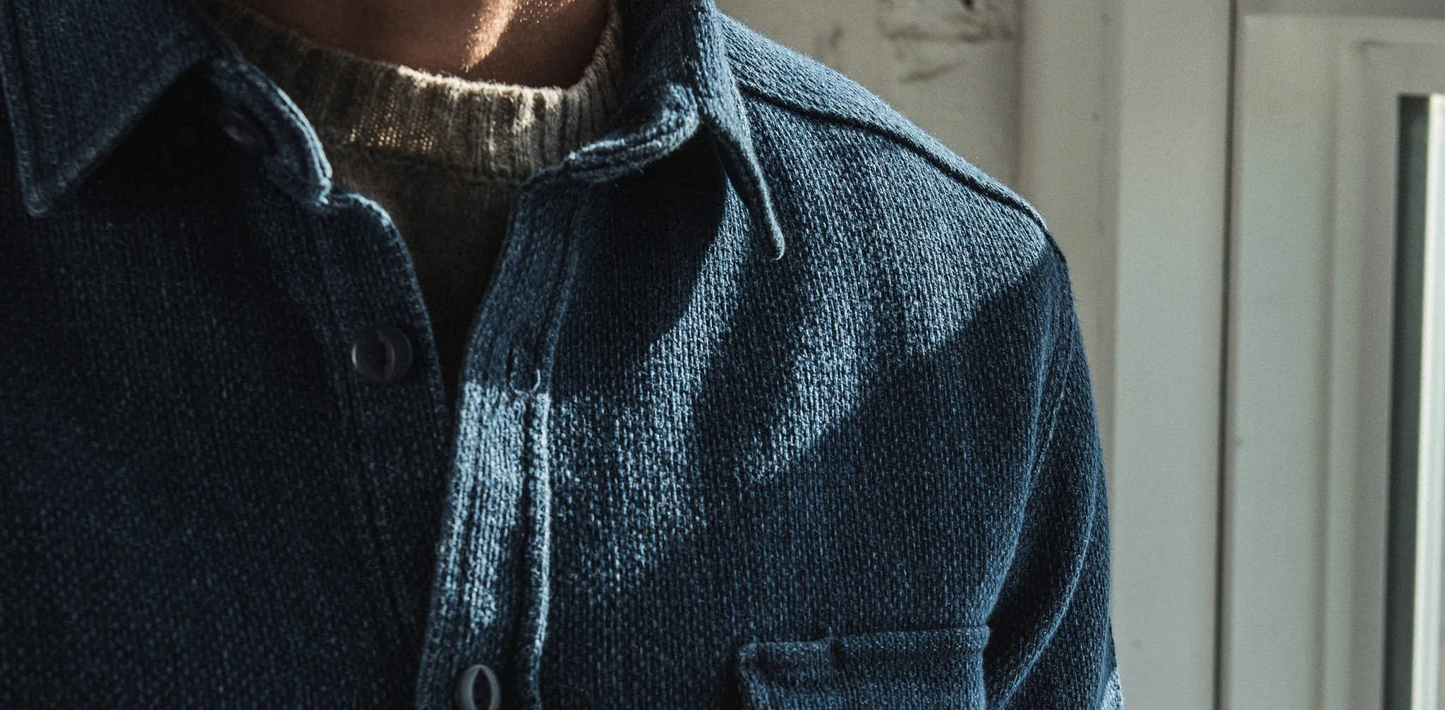 The Cash Shirt in Indigo Sashiko