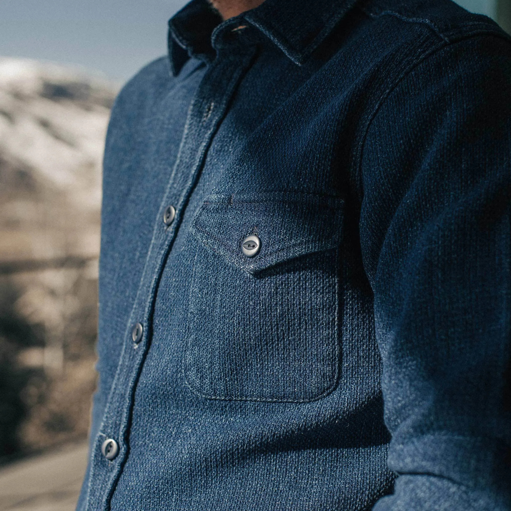 The Cash Shirt in Indigo Sashiko