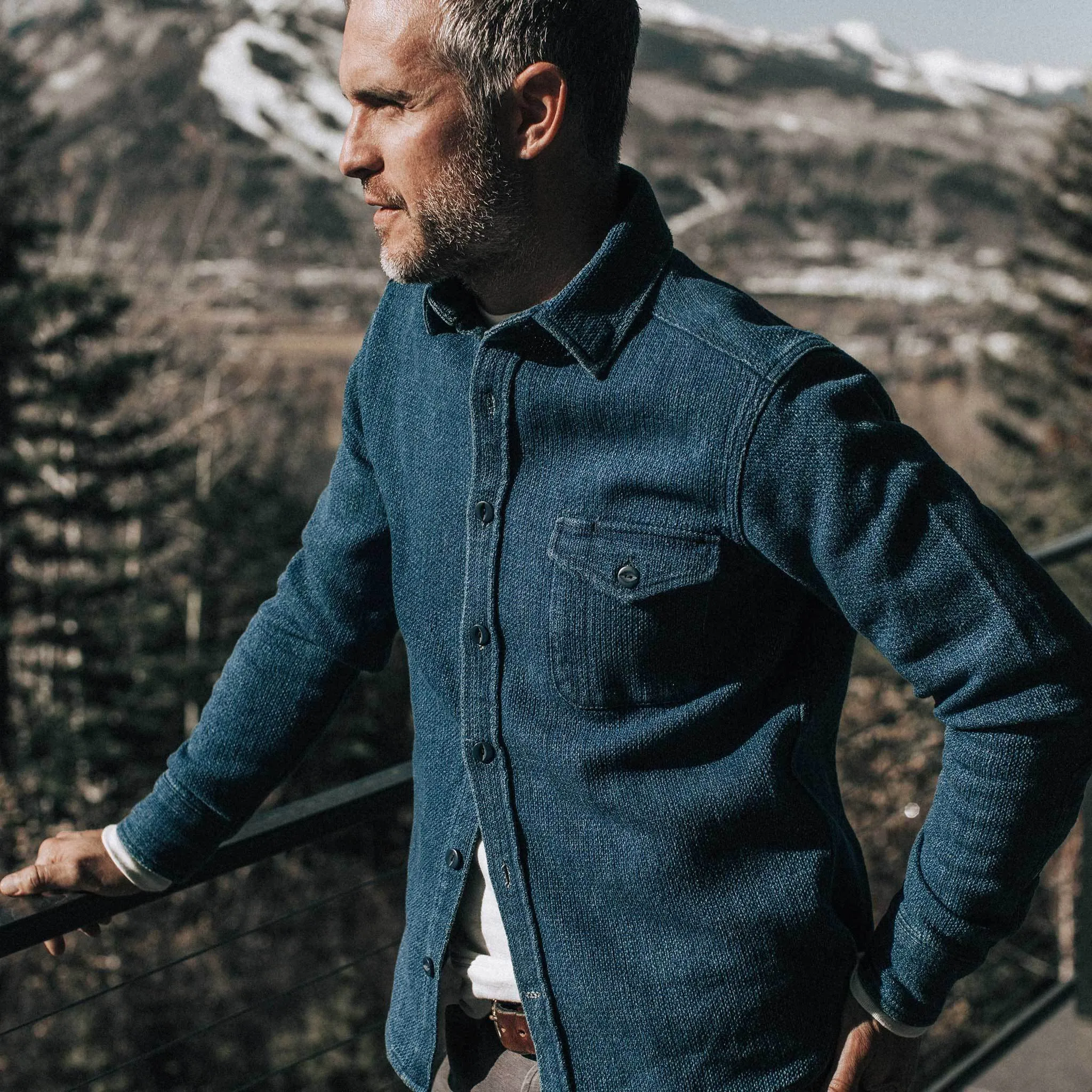 The Cash Shirt in Indigo Sashiko