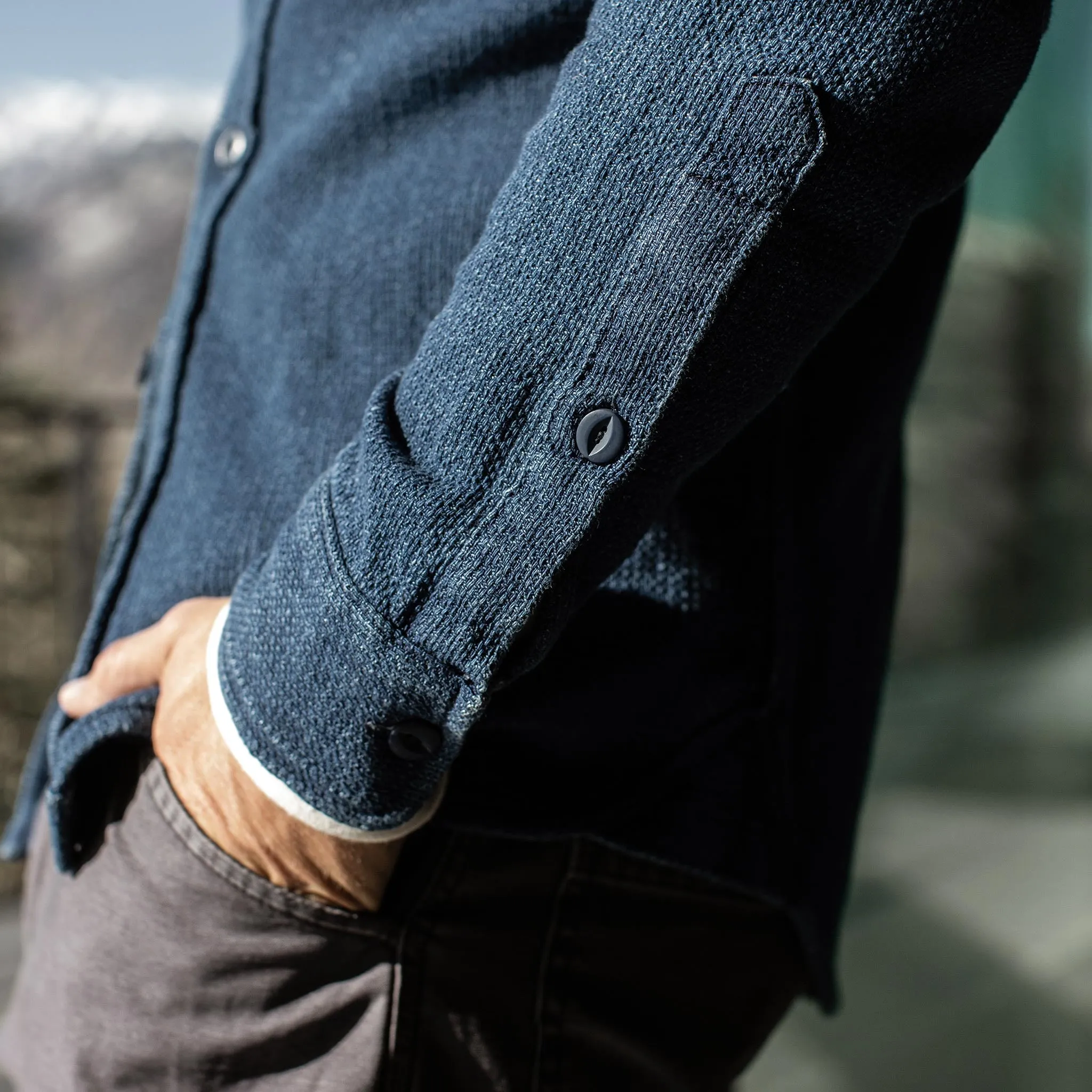 The Cash Shirt in Indigo Sashiko