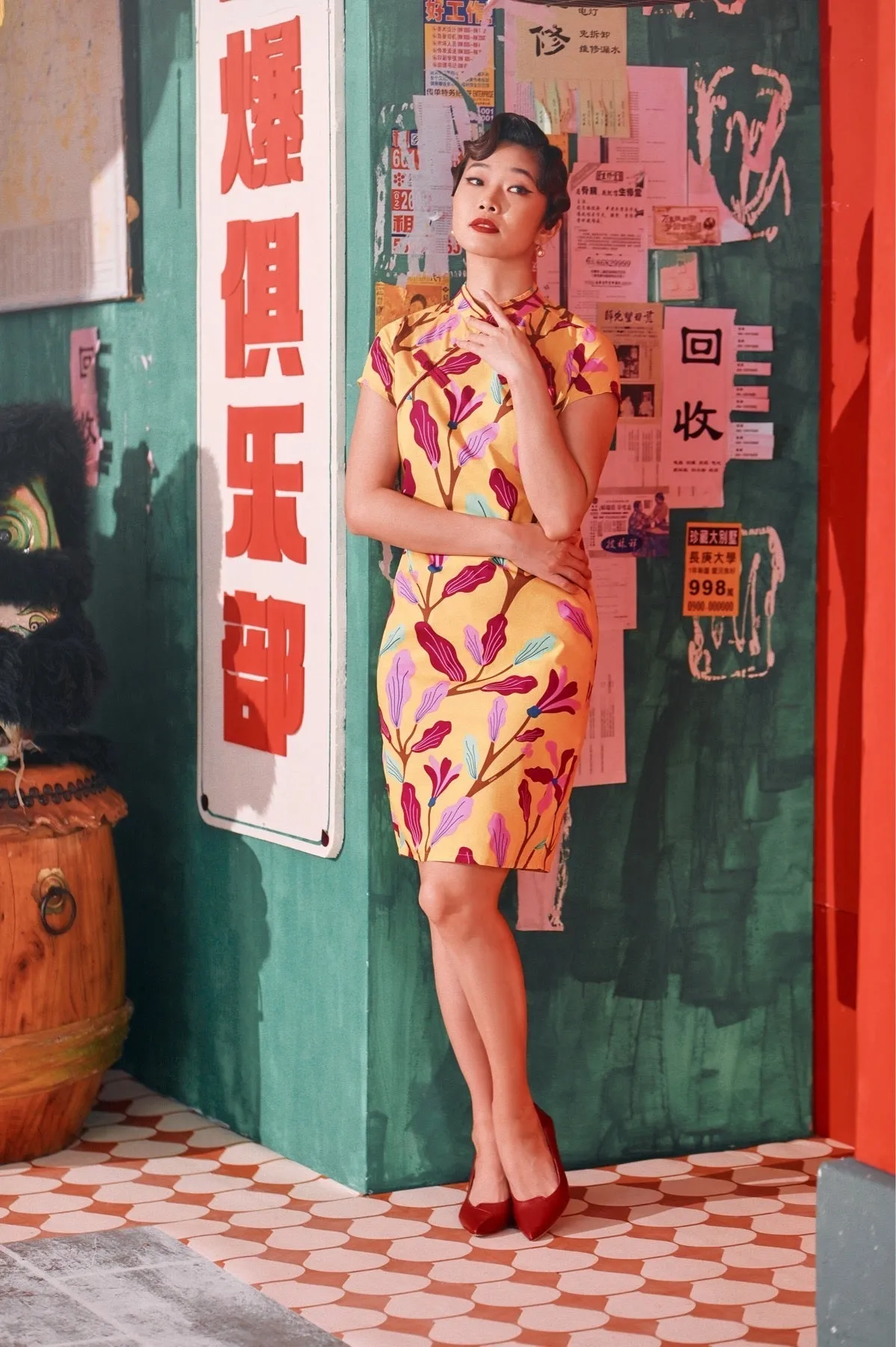 The Chinatown Women Cheongsam Dress - Rich