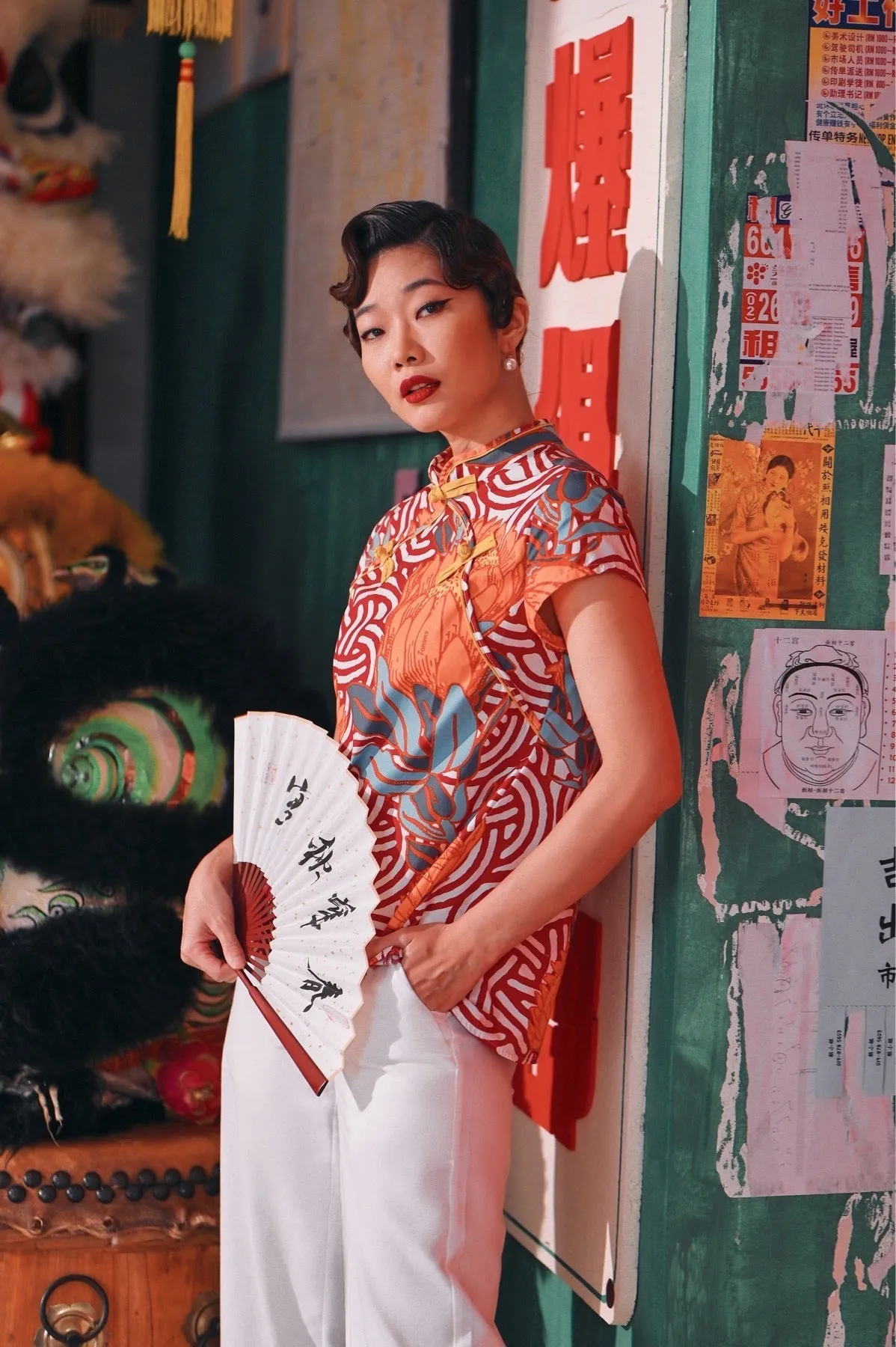 The Chinatown Women Cheongsam Top - Bloom