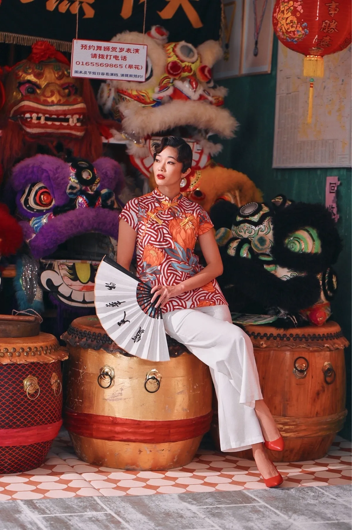 The Chinatown Women Cheongsam Top - Bloom