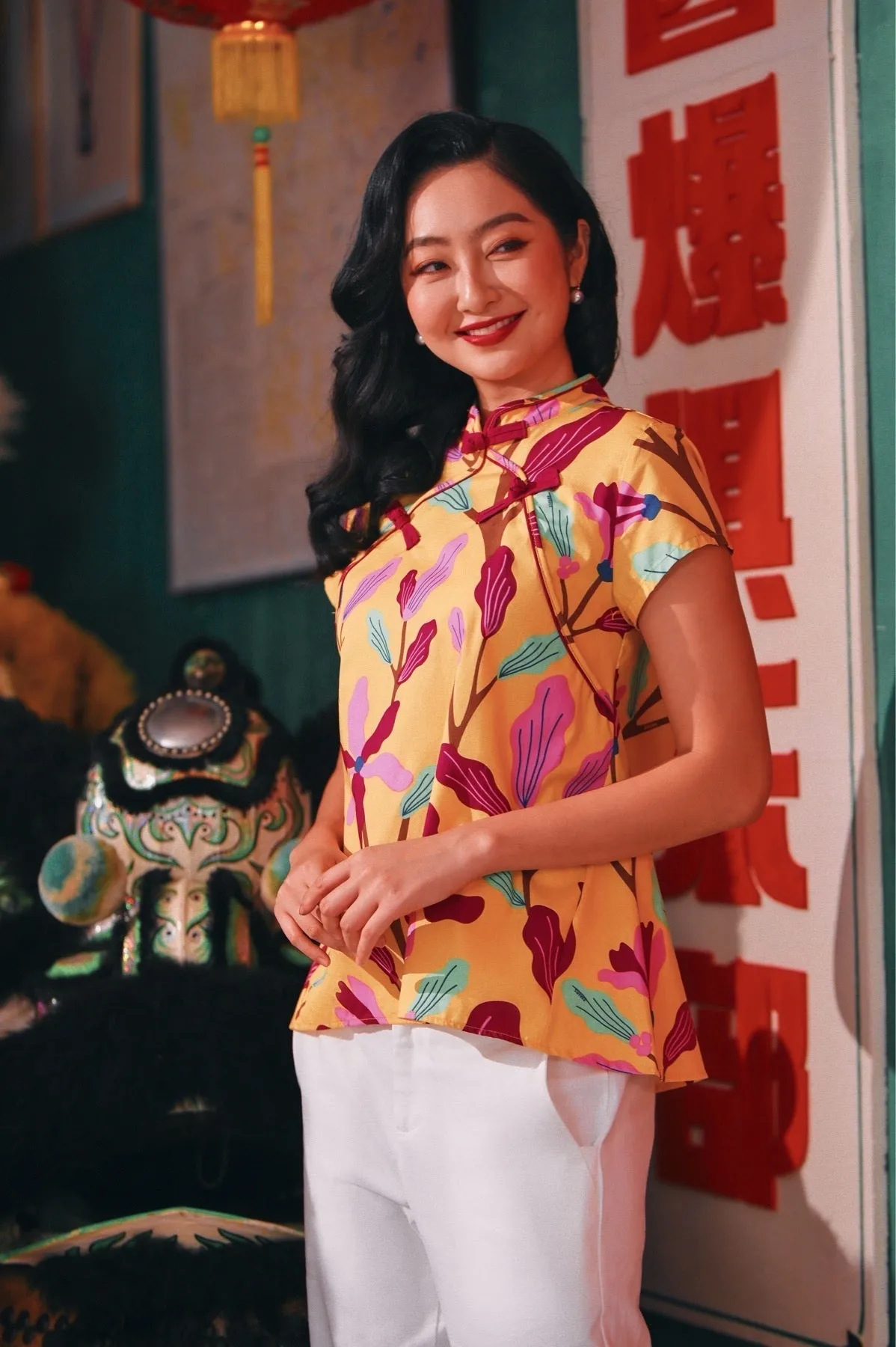 The Chinatown Women Cheongsam Top - Rich