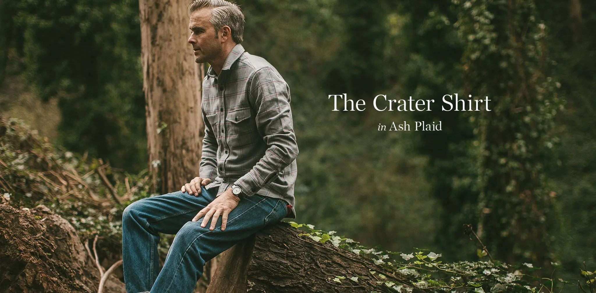 The Crater Shirt in Ash Plaid