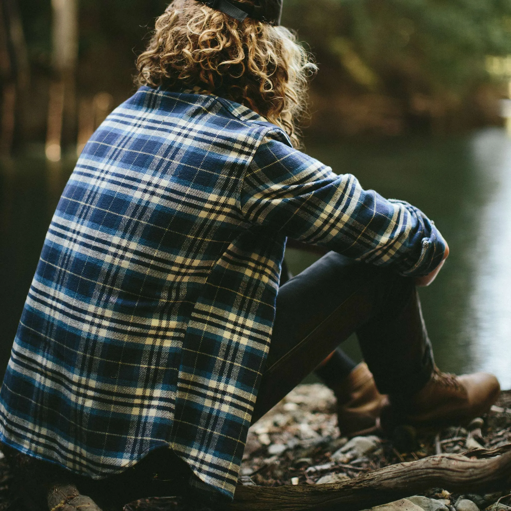 The Crater Shirt in Blue Plaid