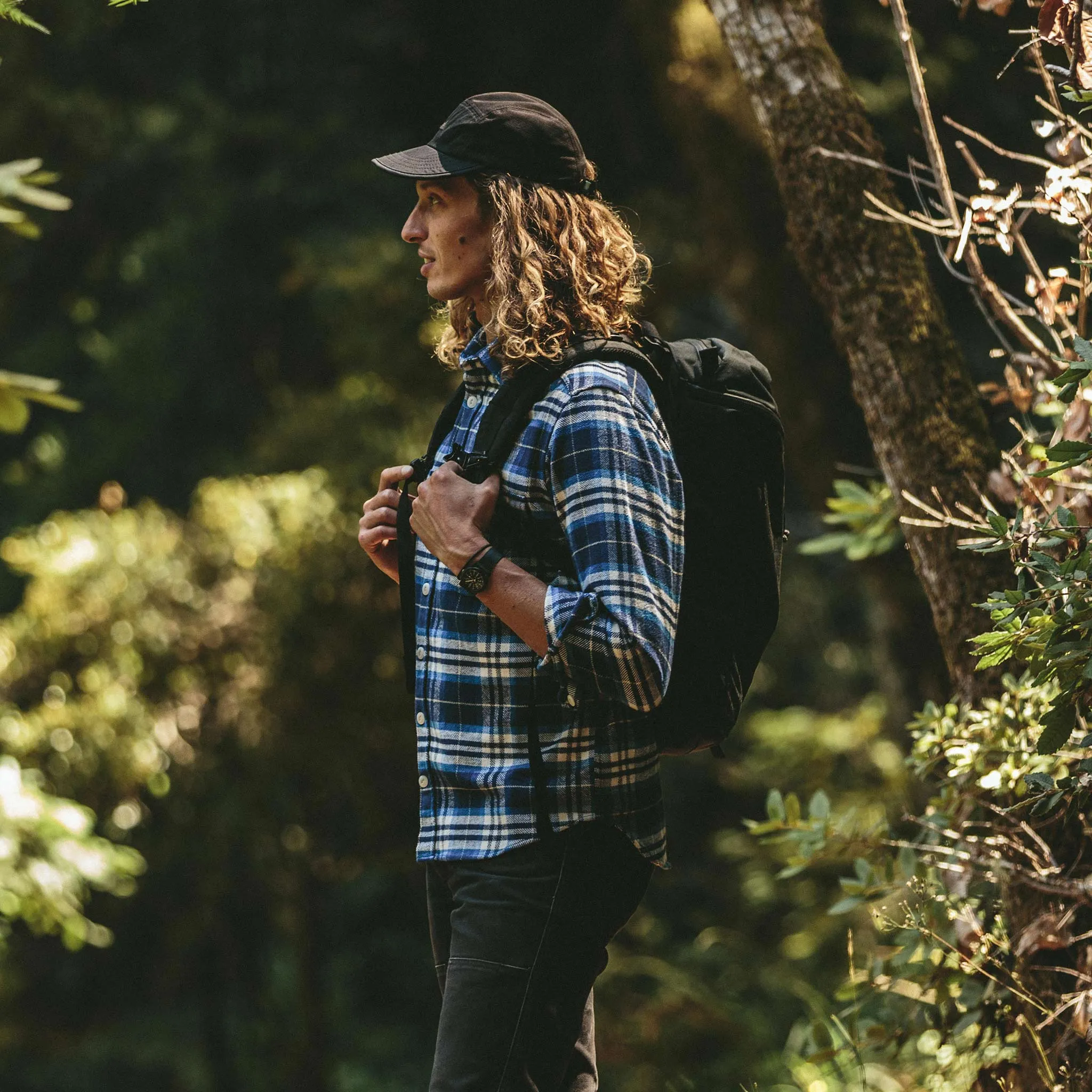 The Crater Shirt in Blue Plaid