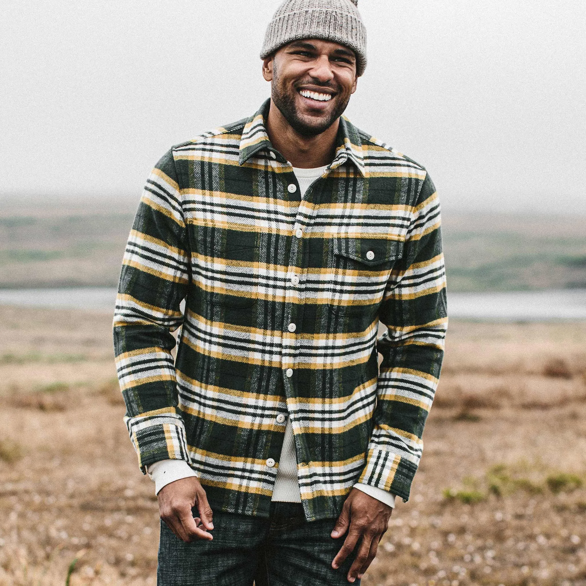 The Crater Shirt in Green Plaid