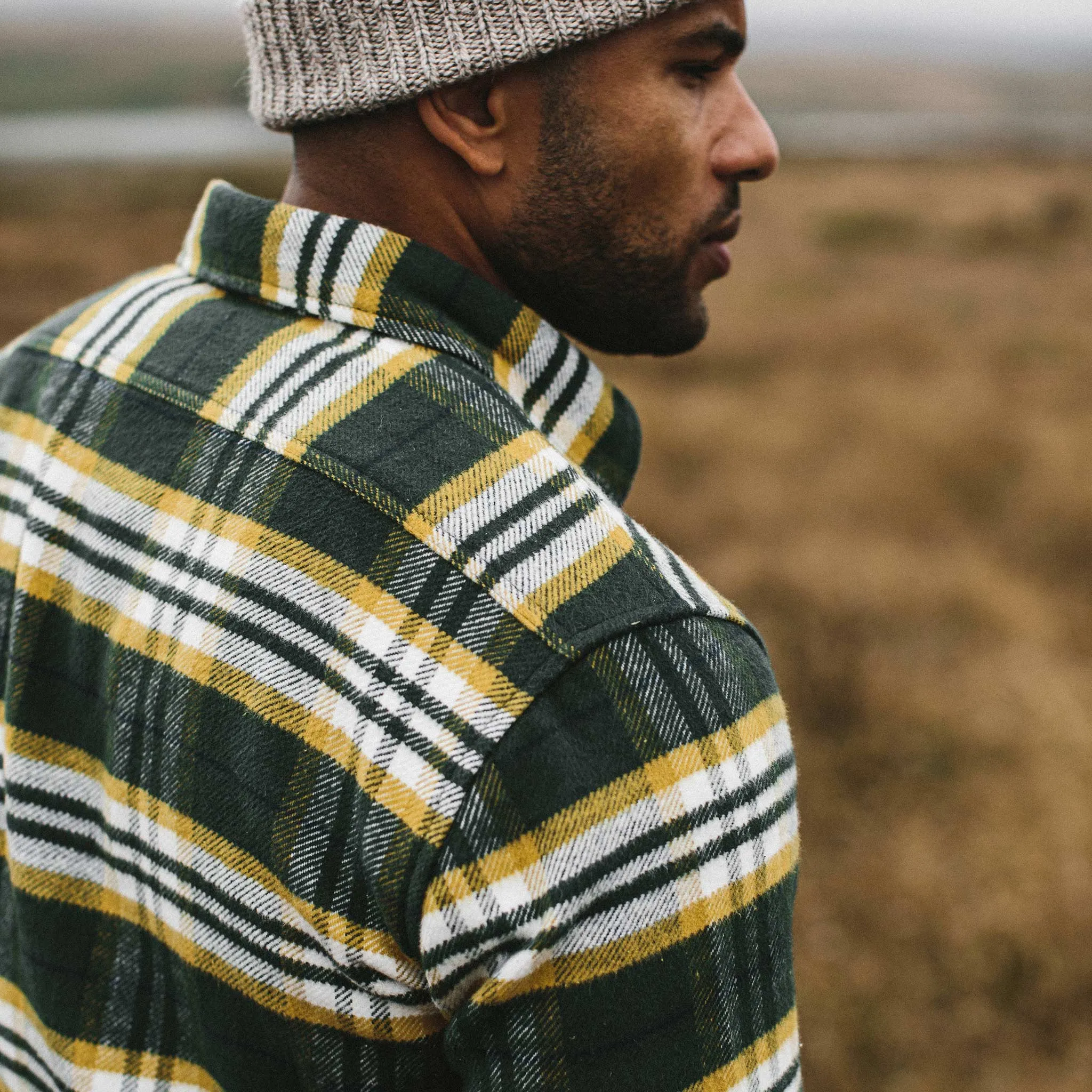 The Crater Shirt in Green Plaid