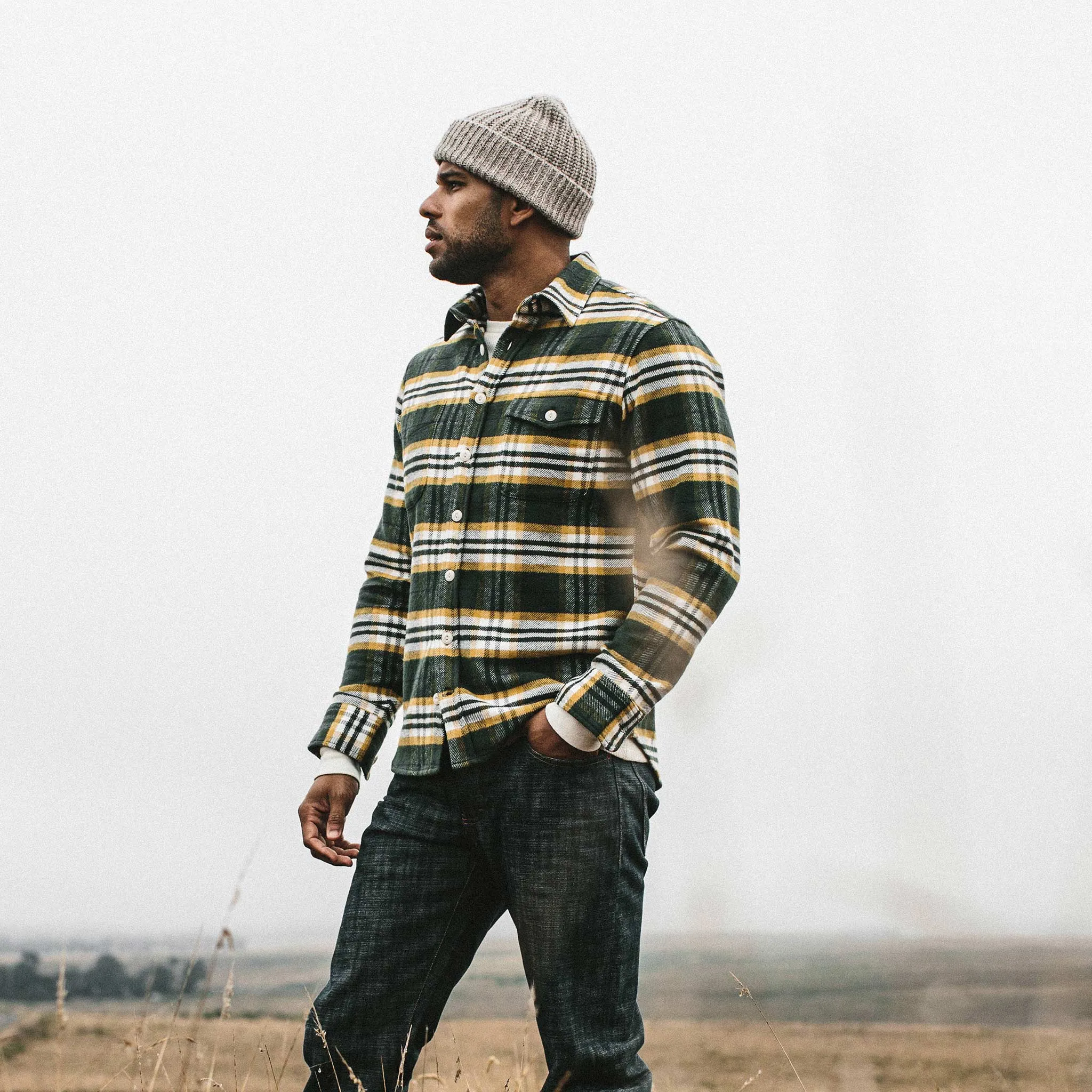 The Crater Shirt in Green Plaid