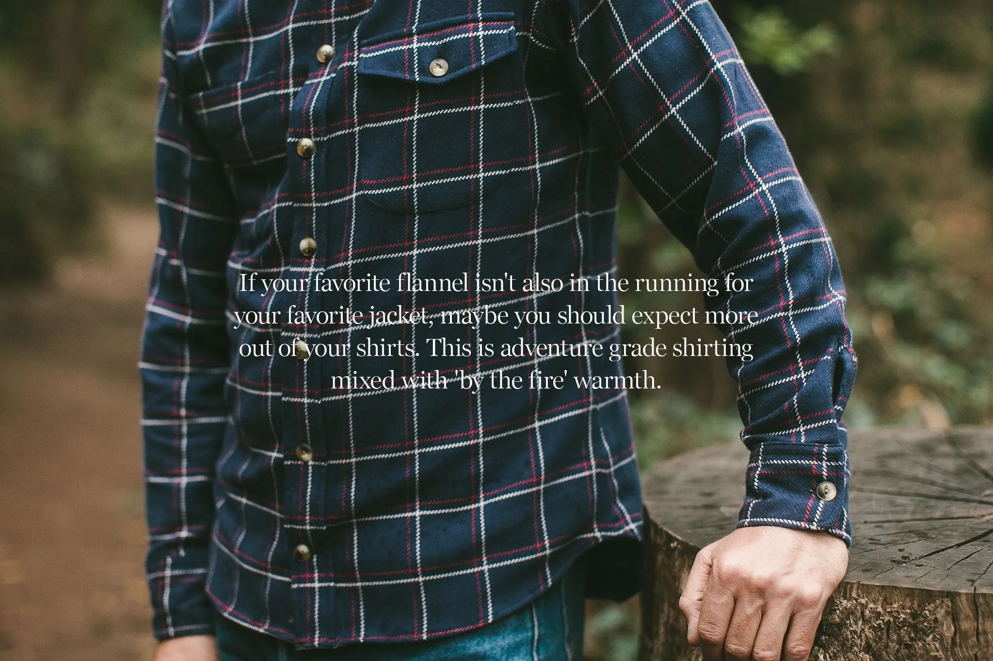 The Crater Shirt in Navy Plaid