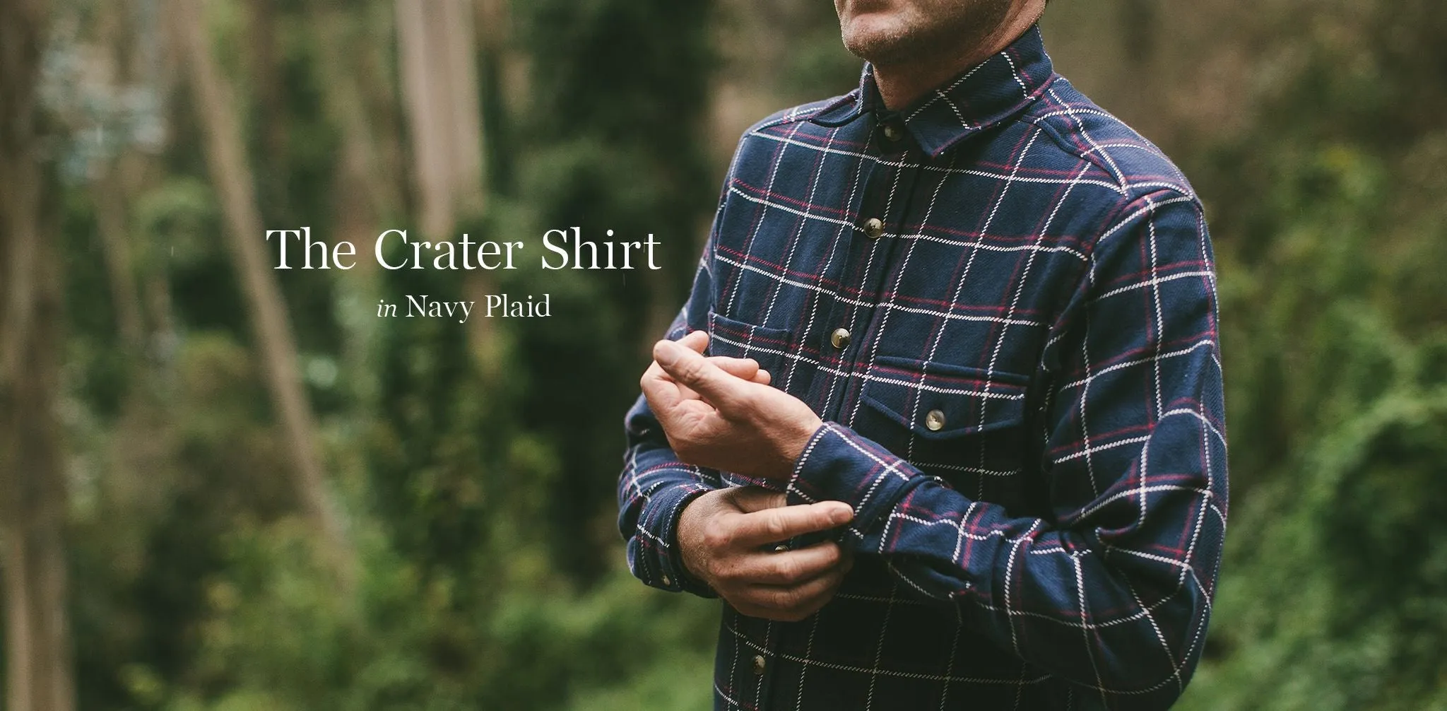 The Crater Shirt in Navy Plaid