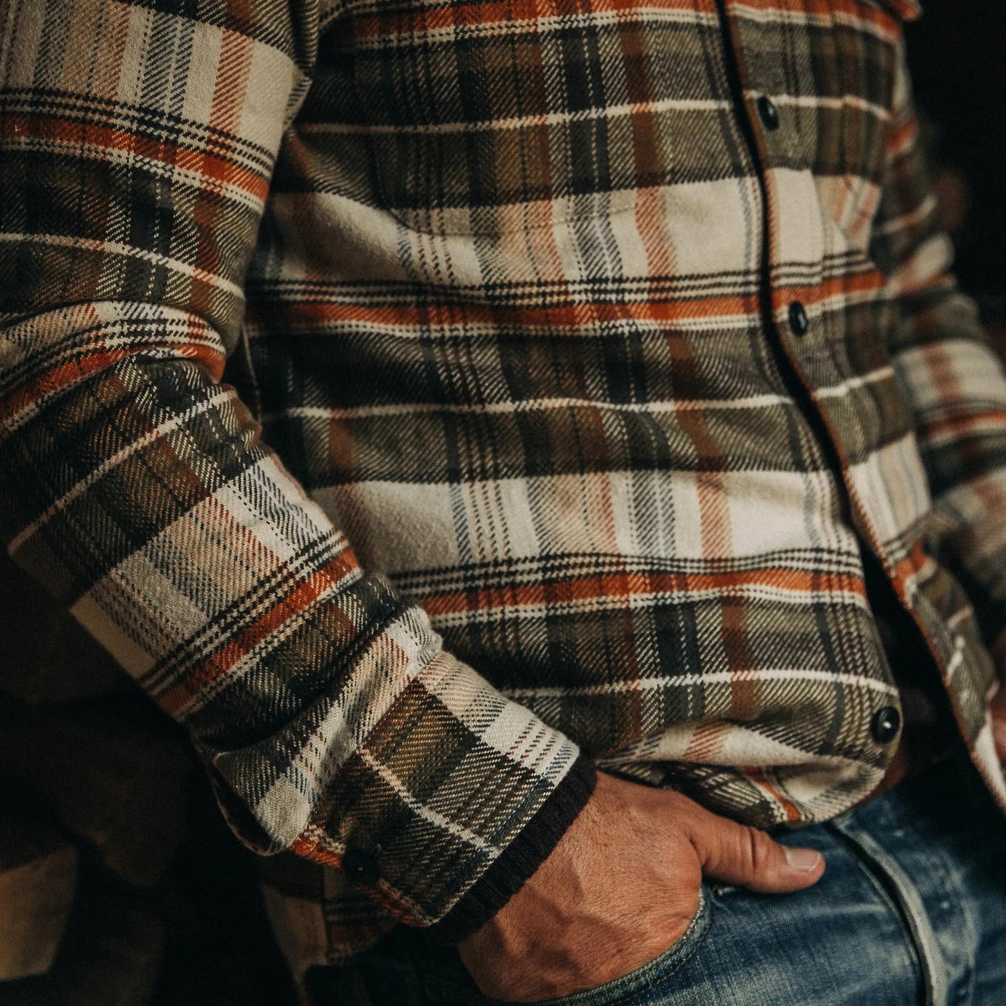 The Crater Shirt in Tan Plaid