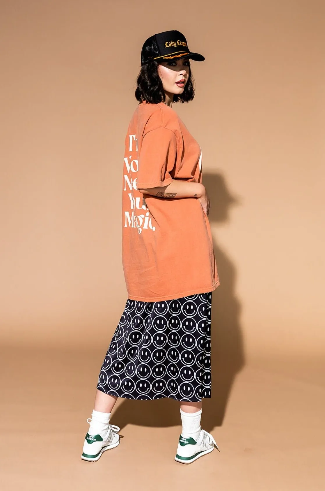 The World Needs Your Magic Oversized Tee in Sunset