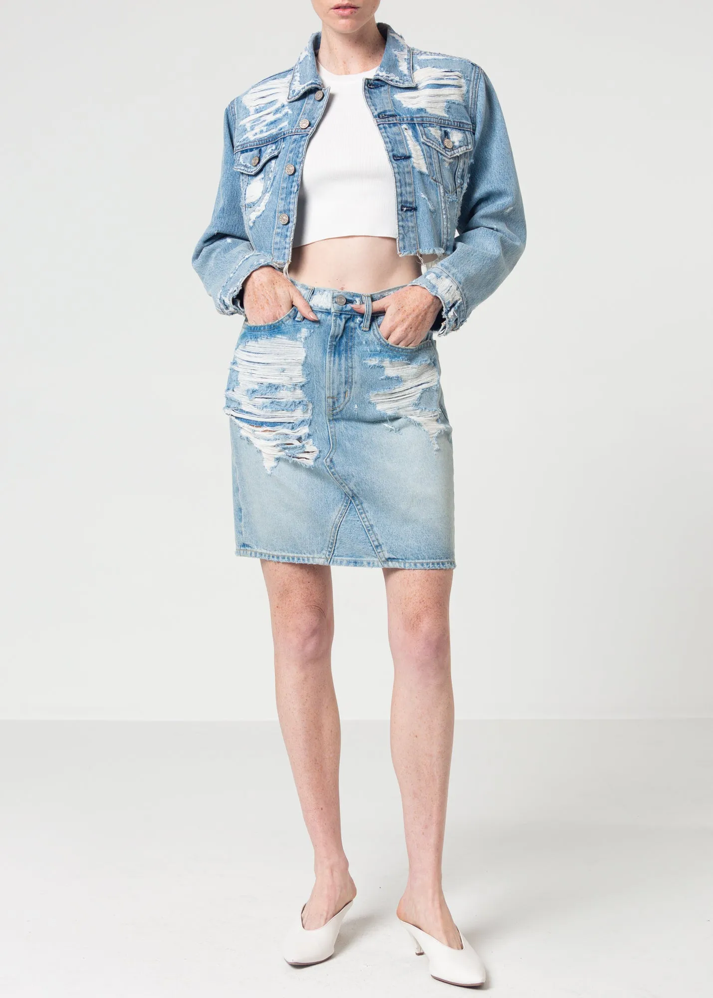 Tracee Cropped Denim Jacket