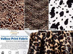 Velboa Pony Skin Faux Fur Print Fabric