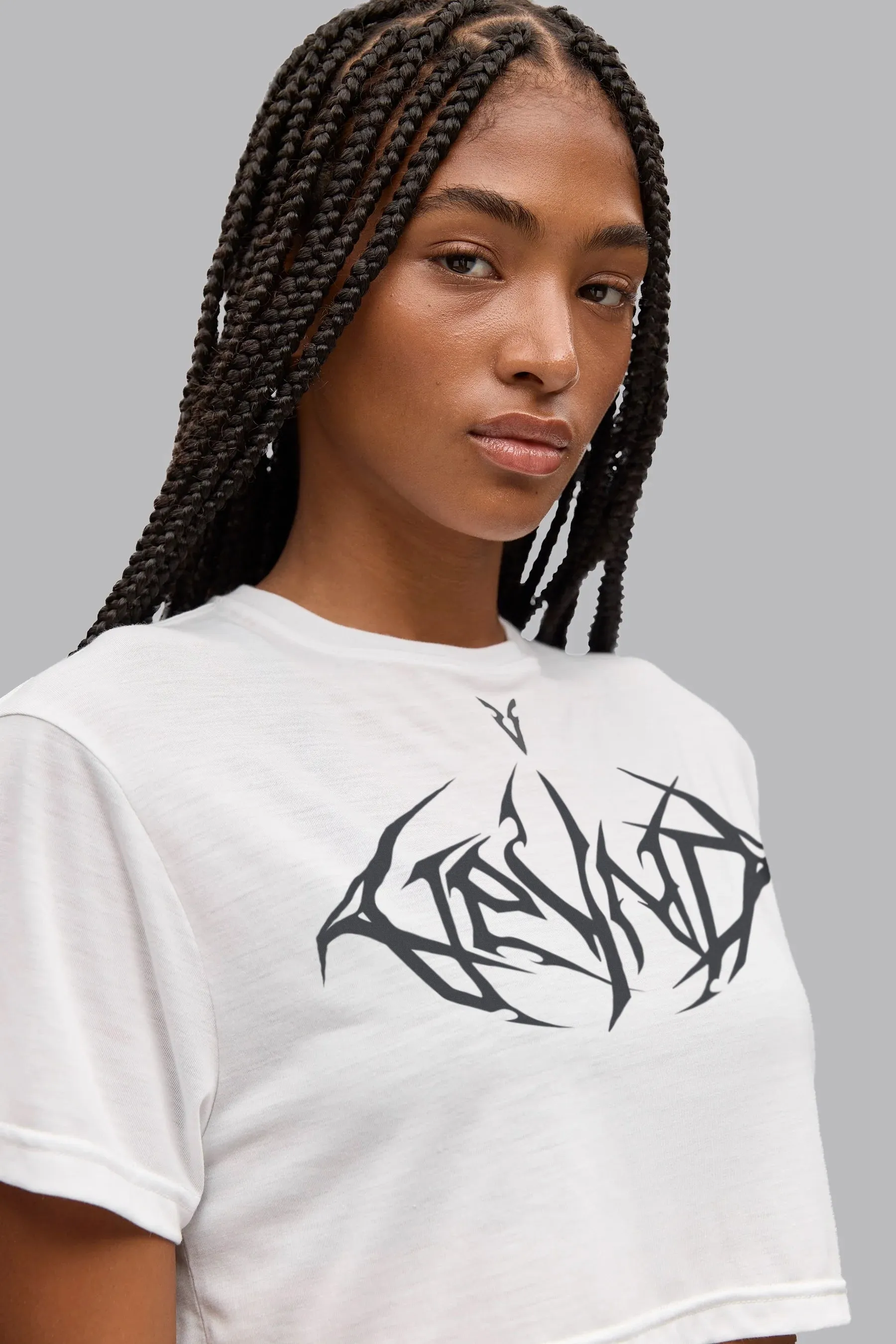 V_SYLK GRAPHIC BOXY T-SHIRT - Optic White