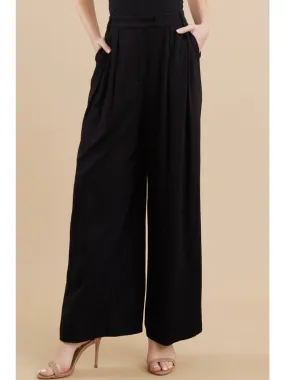 Wide Leg Dress Pant in Black