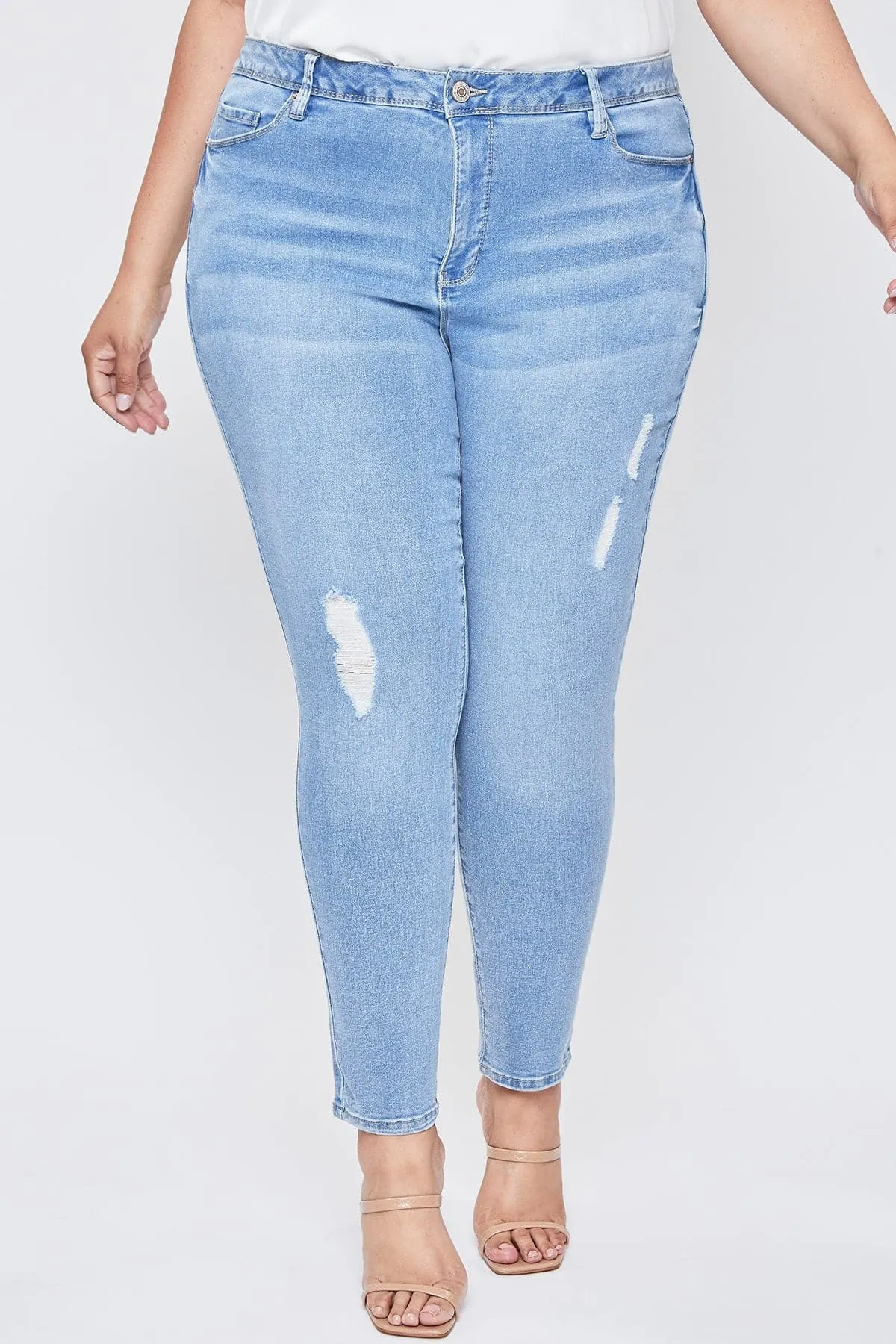 Women's Plus Size Tummy Control High Rise Skinny Jean