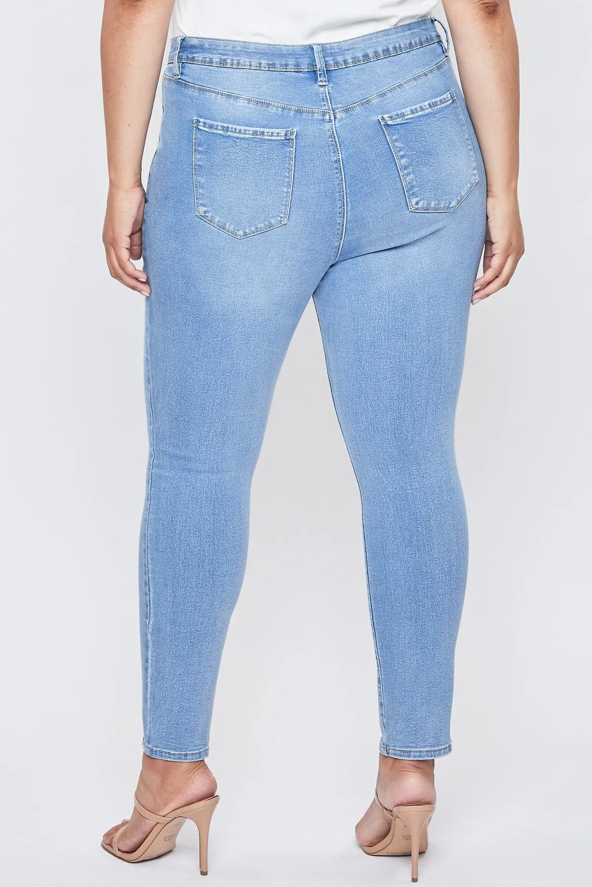 Women's Plus Size Tummy Control High Rise Skinny Jean