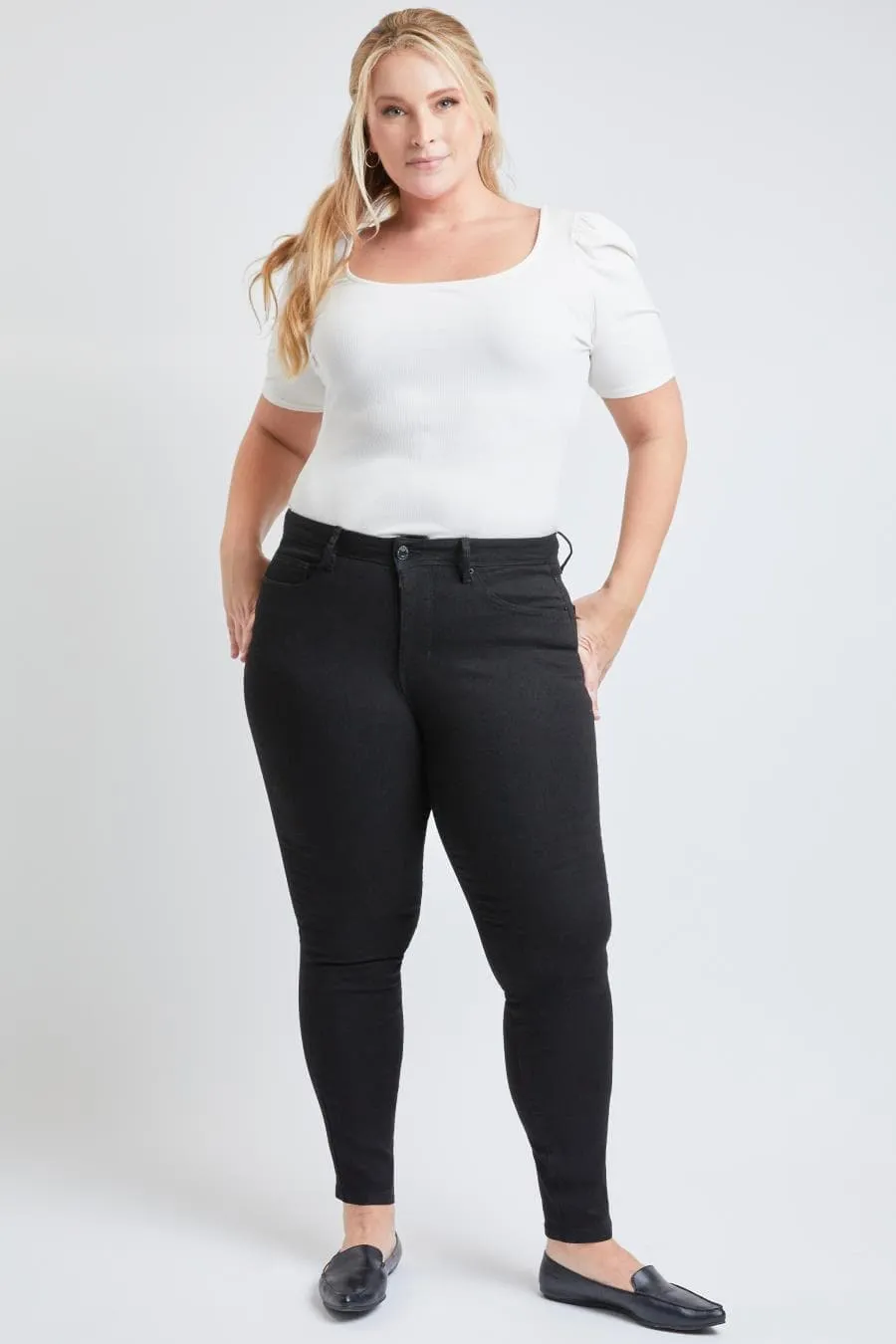 Women's Plus Size Tummy Control High Rise Skinny Jean