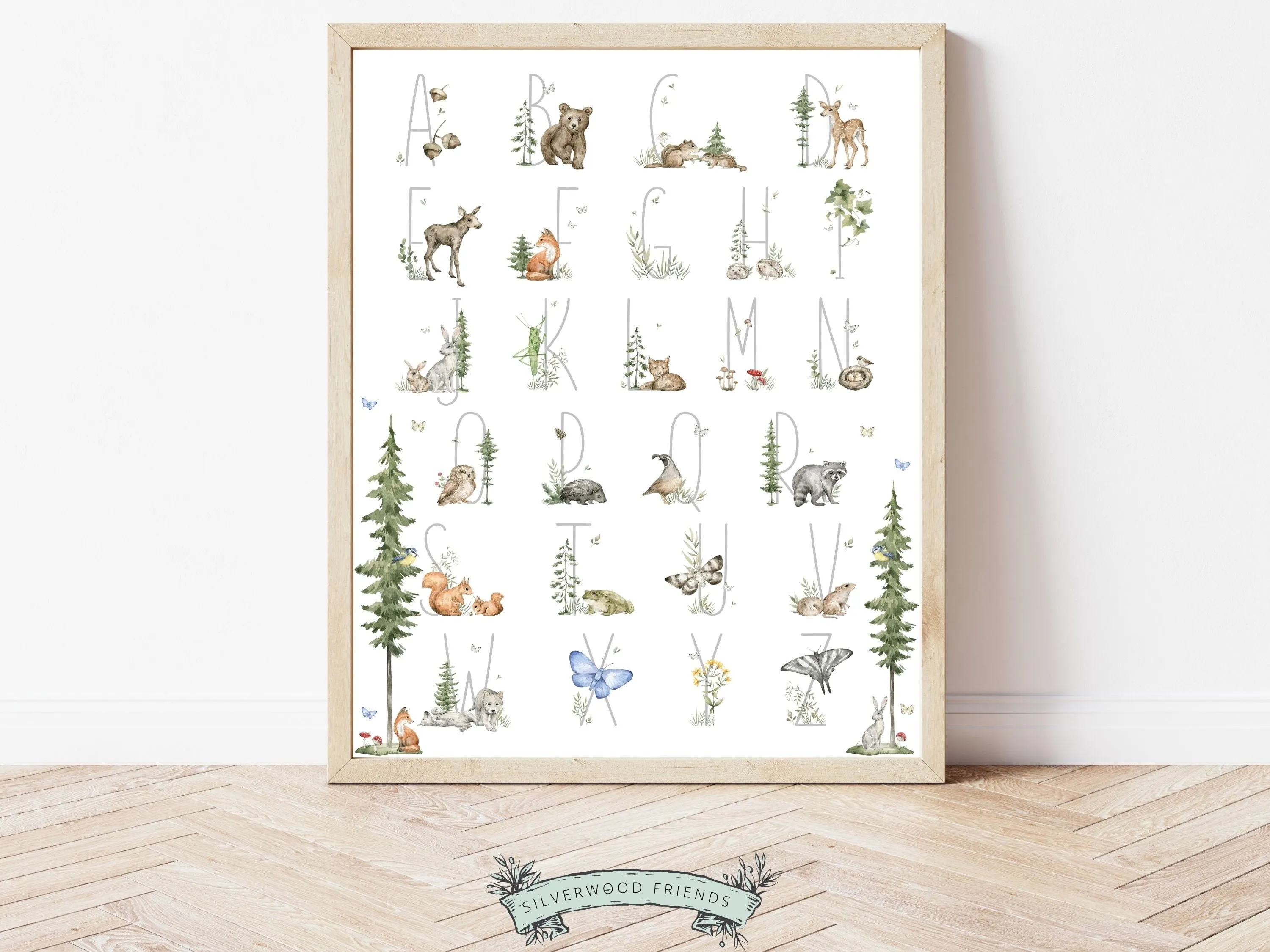 Woodland Alphabet Print